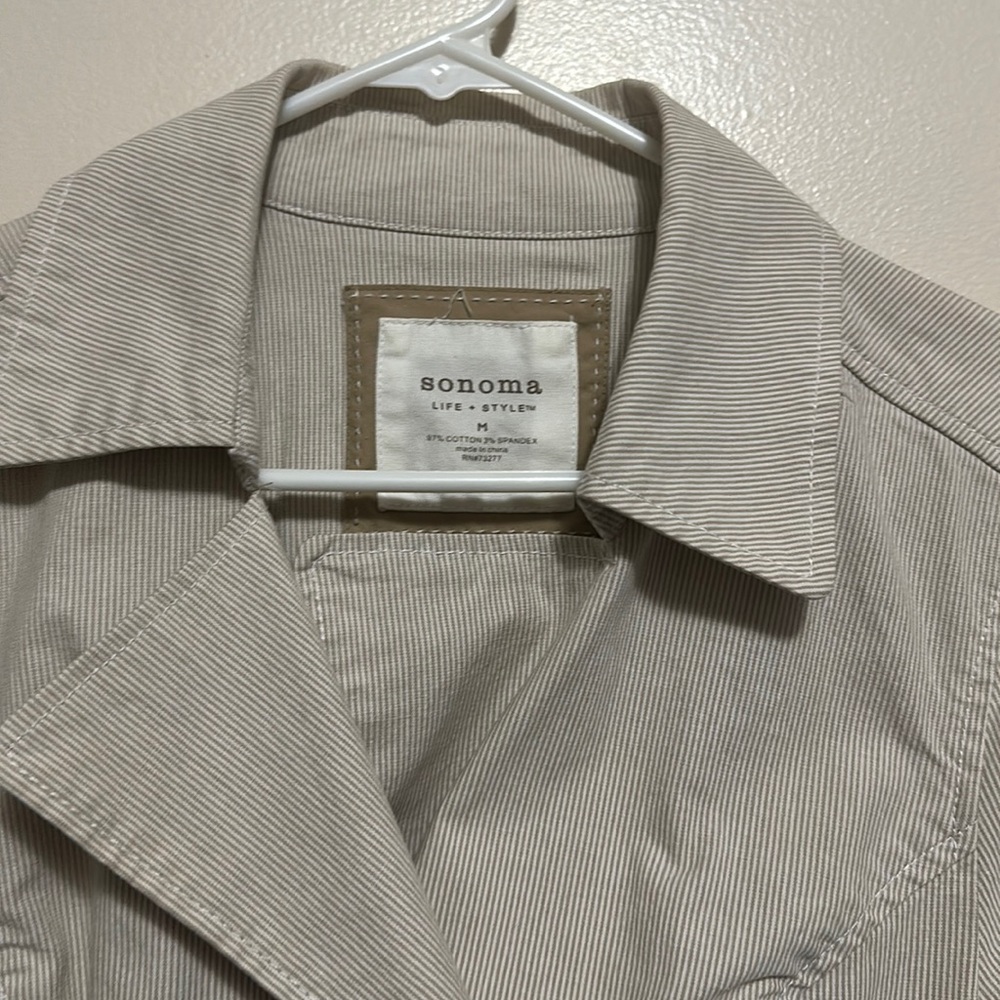 Sonoma Women Cream Jacket Size Medium - Picture 4 of 6